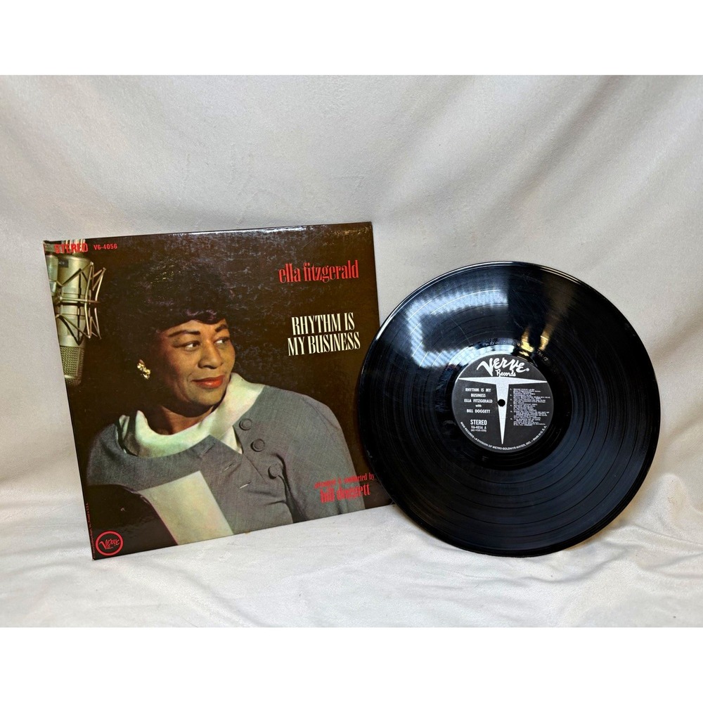 Ella Fitzgerald Rhythm Is My Business Verve 12" Vinyl LP 33 RPM Stereo V6-4056